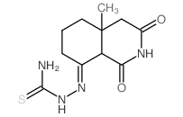 [(4a-methyl-1,3-dioxo-5,6,7,8a-tetrahydro-4H-isoquinolin-8-ylidene)amino]thiourea结构式