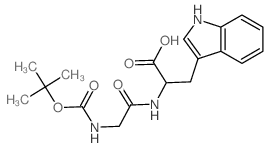 3-(1H-indol-3-yl)-2-[[2-(tert-butoxycarbonylamino)acetyl]amino]propanoic acid structure