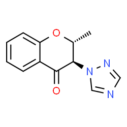 4H-1-Benzopyran-4-one,2,3-dihydro-2-methyl-3-(1H-1,2,4-triazol-1-yl)-,(2R,3R)-rel-(9CI)结构式