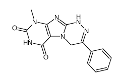 9-methyl-3-phenyl-1,4-dihydro-[1,2,4]triazino[3,4-f]purine-6,8(7H,9H)-dione结构式