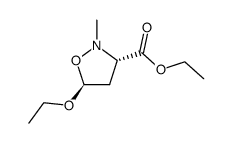 3-Isoxazolidinecarboxylicacid,5-ethoxy-2-methyl-,ethylester,trans-(9CI) Structure