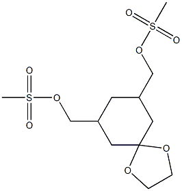 7,9-bis(methylsulfonyloxymethyl)-1,4-dioxaspiro[4.5]decane结构式