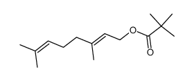 (E)-3,7-dimethylocta-2,6-dien-1-yl pivalate结构式