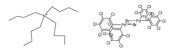 (NBu4)2{palladium(μ-Br)bis(pentachlorophenyl)}2结构式