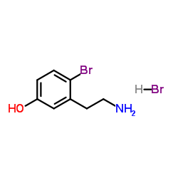 3-(2-Aminoethyl)-4-bromophenol hydrobromide (1:1) structure