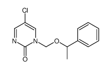 5-chloro-1-(1-phenylethoxymethyl)pyrimidin-2-one结构式