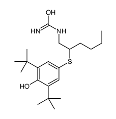 2-(3,5-ditert-butyl-4-hydroxyphenyl)sulfanylhexylurea Structure