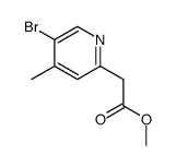 methyl 2-(5-bromo-4-methylpyridin-2-yl)acetate结构式