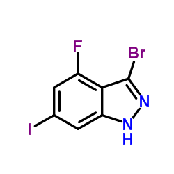 3-Bromo-4-fluoro-6-iodo-1H-indazole picture