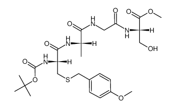 Boc-Cys(MBzl)-Ala-Gly-Ser-OMe Structure