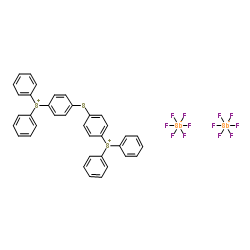 Bis[4-(diphenylsulfonio)phenyl]sulfide bis(hexafluoroantimonate) Structure