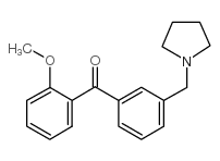 2-METHOXY-3'-PYRROLIDINOMETHYL BENZOPHENONE Structure