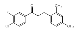 4'-CHLORO-3-(2,4-DIMETHYLPHENYL)-3'-FLUOROPROPIOPHENONE structure