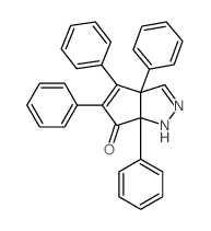 6(1H)-Cyclopentapyrazolone, 3a,6a-dihydro-3a,4,5,6a-tetraphenyl- structure