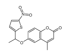 4-methyl-6-[1-(5-nitrothiophen-2-yl)ethoxy]chromen-2-one Structure