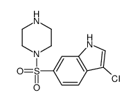 3-氯-6-(哌嗪-1-磺酰基)-1H-吲哚结构式