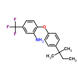 2-[4-(2-Methyl-2-butanyl)phenoxy]-5-(trifluoromethyl)aniline结构式