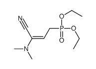 4-diethoxyphosphoryl-2-(dimethylamino)but-2-enenitrile结构式