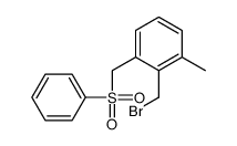 1-(benzenesulfonylmethyl)-2-(bromomethyl)-3-methylbenzene Structure