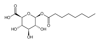 octanoyl-β-D-glucuronide结构式