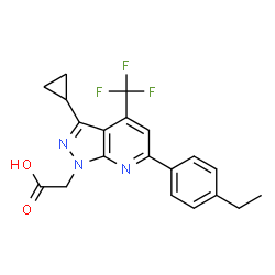 2-[3-Cyclopropyl-6-(4-ethylphenyl)-4-(trifluoromethyl)pyrazolo[3,4-b]pyridin-1-yl]acetic acid picture