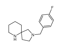 2-[(4-fluorophenyl)methyl]-2,6-diazaspiro[4.5]decane结构式