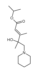 isopropyl 4-hydroxy-3,4-dimethyl-5-(piperidin-1-yl)pent-2-enoate结构式