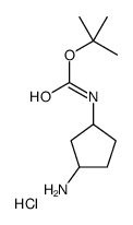 3-氨基环戊基氨基甲酸叔丁酯盐酸盐结构式