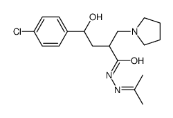 4-(4-chlorophenyl)-4-hydroxy-N-(propan-2-ylideneamino)-2-(pyrrolidin-1-ylmethyl)butanamide Structure