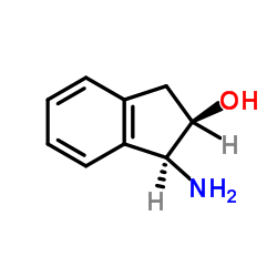 (1S,2R)-(-)-1-氨基-2-茚醇结构式