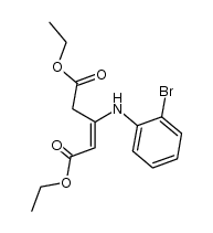 (E)-diethyl 3-((2-bromophenyl)amino)pent-2-enedioate Structure