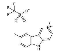 2,8-dimethyl-5H-pyrido[4,3-b]indol-2-ium trifluoromethanesulfonate Structure