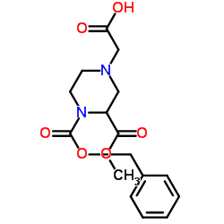 {4-[(Benzyloxy)carbonyl]-3-(methoxycarbonyl)-1-piperazinyl}acetic acid结构式