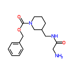 Benzyl 3-[(glycylamino)methyl]-1-piperidinecarboxylate结构式