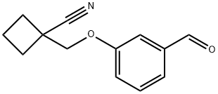1-(3-Formyl-phenoxymethyl)-cyclobutanecarbonitrile Structure