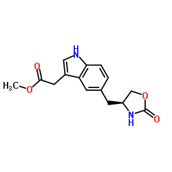 Methyl (5-{[(4S)-2-oxo-1,3-oxazolidin-4-yl]methyl}-1H-indol-3-yl)acetate结构式