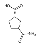 Cyclopentanecarboxylic acid, 3-(aminocarbonyl)-, (1S-cis)- (9CI)结构式