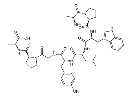 H-ALA-PRO-TRP-LEU-TYR-GLY-PRO-ALA-OH结构式