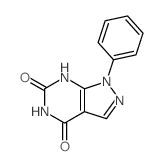 1H-Pyrazolo[3,4-d]pyrimidine-4,6(5H,7H)-dione,1-phenyl-结构式