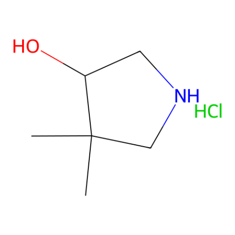 4,4-dimethylpyrrolidin-3-ol;hydrochloride结构式