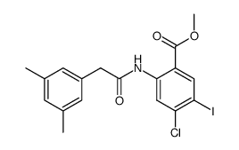 4-chloro-2-[2-(3,5-dimethylphenyl)-acetylamino]-5-iodo-benzoic acid methyl ester Structure