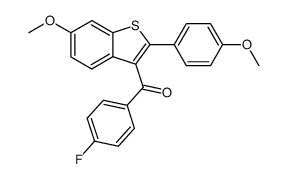 6-methoxy-2-(4-methoxyphenyl)-3-(4-fluorobenzoyl)benzo[b]thiophene结构式