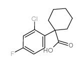 1-(2-氯-4-氟苯基)环烷酸结构式