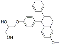 3-[4-(1,2,3,4-Tetrahydro-6-methoxy-2-phenylnaphthalen-1-yl)phenoxy]-1,2-propanediol结构式