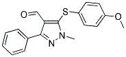 5-[(4-METHOXYPHENYL)SULFANYL]-1-METHYL-3-PHENYL-1H-PYRAZOLE-4-CARBALDEHYDE structure