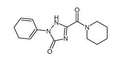 1-[(4,5-Dihydro-5-oxo-1-phenyl-1H-1,2,4-triazol-3-yl)carbonyl]piperidine Structure