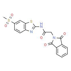 2-(1,3-dioxoisoindolin-2-yl)-N-(6-(methylsulfonyl)benzo[d]thiazol-2-yl)acetamide结构式