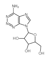 2-(5-amino-2,3,4,7,9-pentazabicyclo[4.3.0]nona-1,3,5,7-tetraen-9-yl)-5-(hydroxymethyl)oxolane-3,4-diol结构式