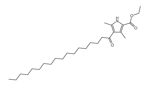 3,5-dimethyl-4-octadecanoyl-pyrrole-2-carboxylic acid ethyl ester Structure