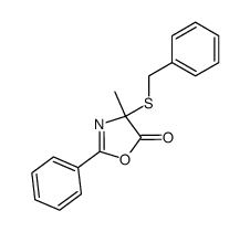 5(4H)-Oxazolone,4-methyl-2-phenyl-4-[(phenylmethyl)thio]-结构式